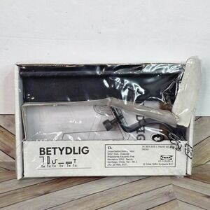 IKEA Betydlig Wall/Ceiling Curtain Rod Bracket Black 602.172.28